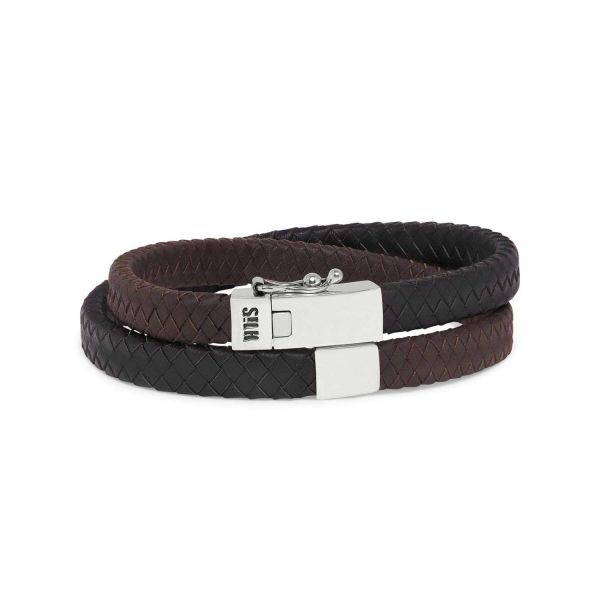 258BBR Armband Zwart-Bruin ALPHA Collectie