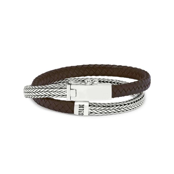 344BRN Armband Bruin ALPHA Collectie