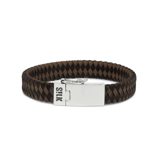 841BBR Armband Zwart-Bruin ALPHA Collectie